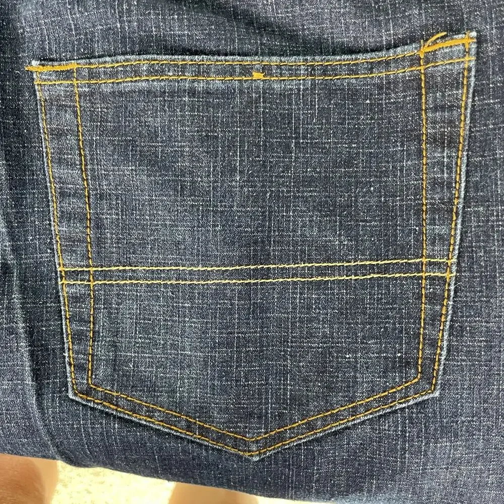 PJ Mark Mens Dark Wash Denim Straight Leg Loose Fit Jeans Size 38x32 (38x30)
